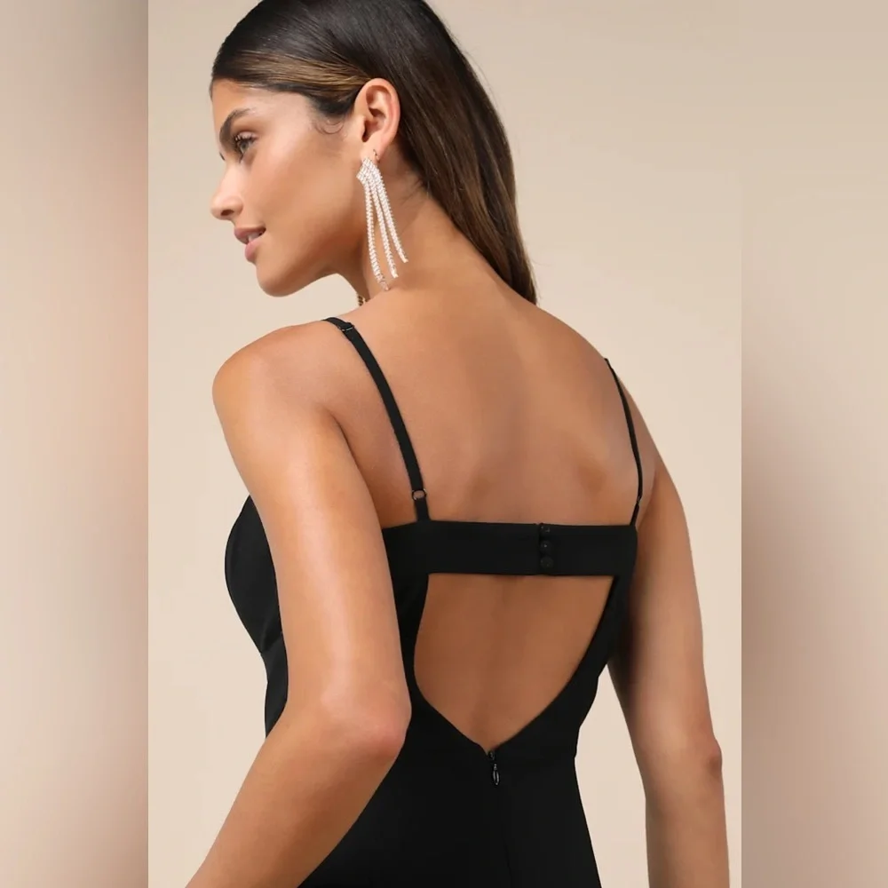 Lulus Stunning Grace Black Cutout A-Line Maxi Dress - Picture 4 of 8